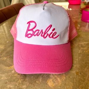 Barbie pink and white hat One Size New With Tags NWTs snap back hat